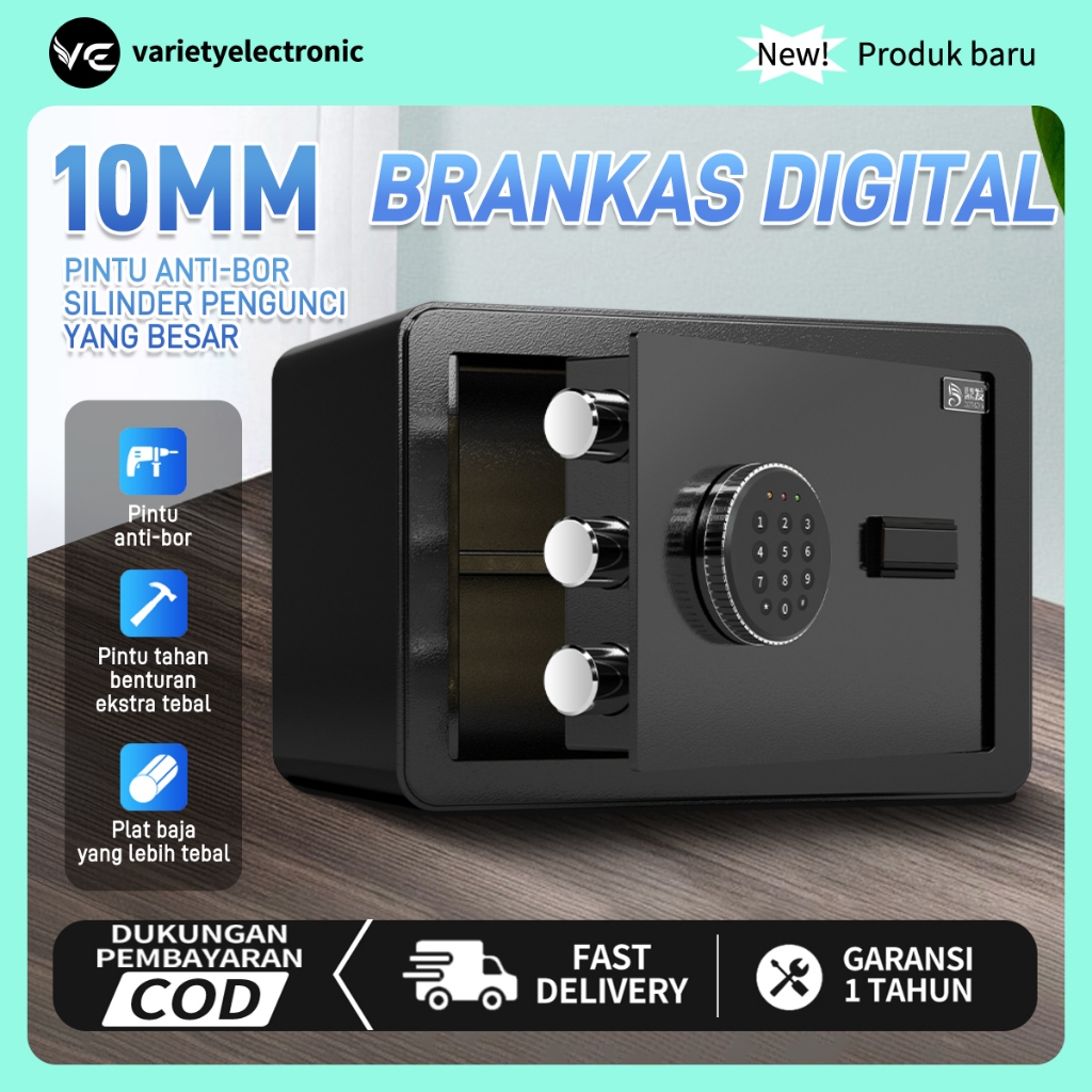 Brankas/Brankas mata uang dan emas/Brankas listrik besar/Brankas dokumen/Dengan kata sandi dan sidik
