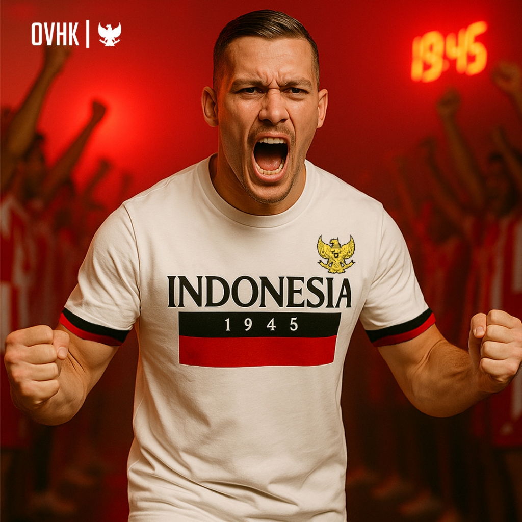 OVERHEADKICK TEES 32 TSHIRT INDONESIA / KAOS TIMNAS / KATUN COMBED 24S