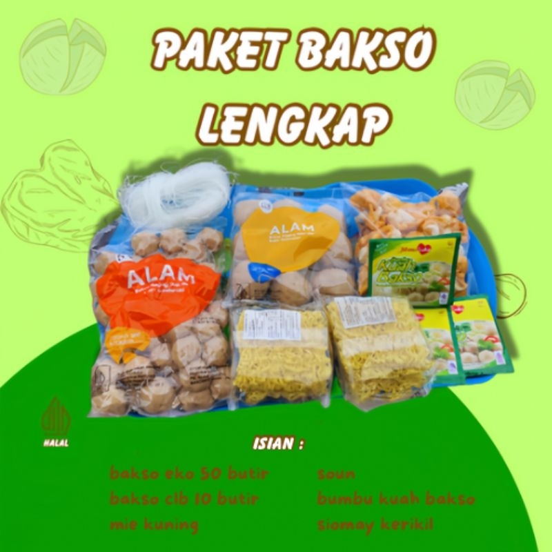 

debo Paket Baso Lengkap Baso Isi 50+10 Isi Mie Isi Kuah Isi Siomay