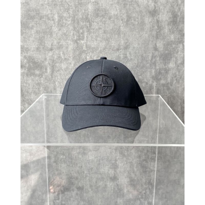 STONE ISLAND Baseball Cap Logo Black