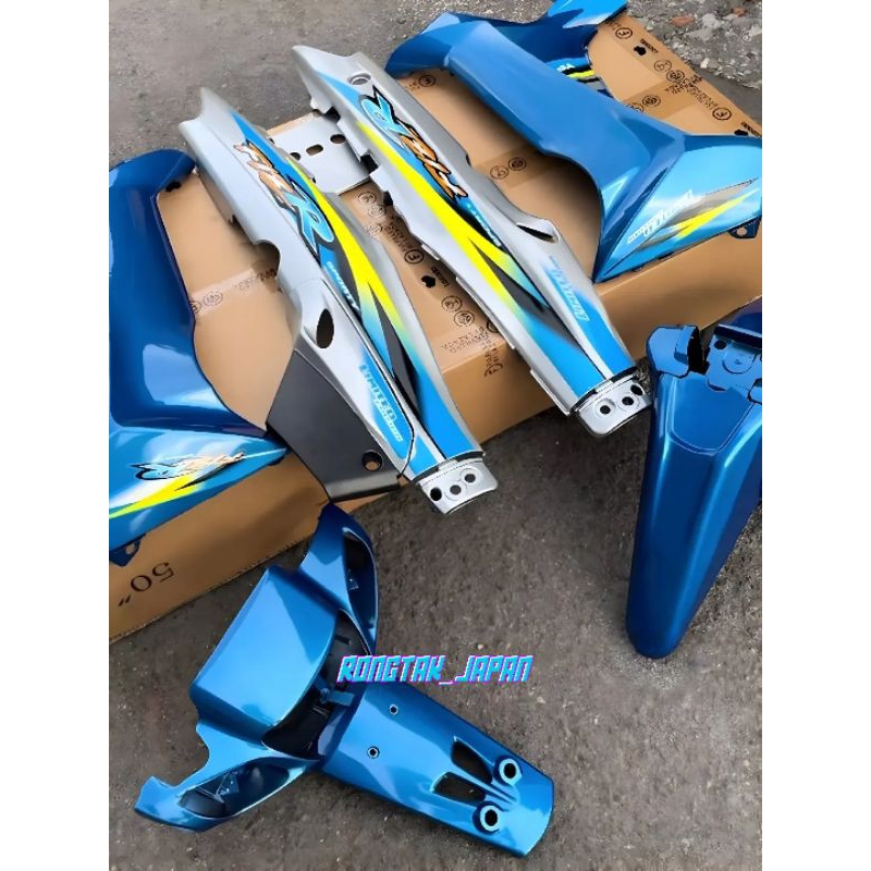 full set bodi halus fiz r f1zr fizr biru silver dualtone cover body fizr f1zr dualtone biru silver l