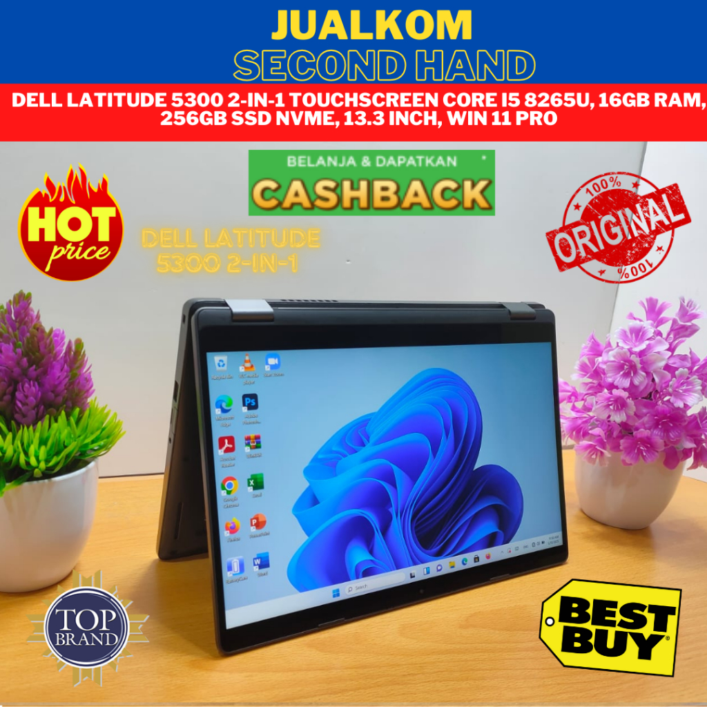 Laptop Second Berkualitas Laptop Bekas Laptop 2 in 1 Laptop Touchscreen Dell 5300