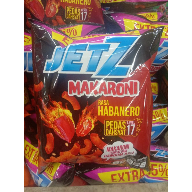 

Jetz Makaroni 80g+20g rasa habanero Level 17
