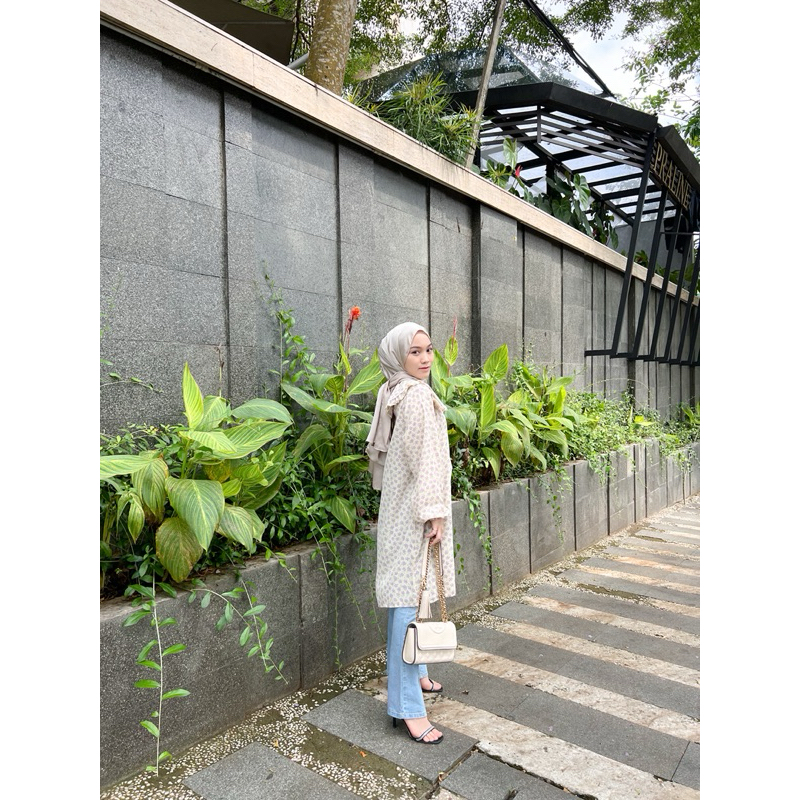 tunic flowers tunic korea baju wanita baju import tunik aira baju lebaran baju kondangan baju kerja 