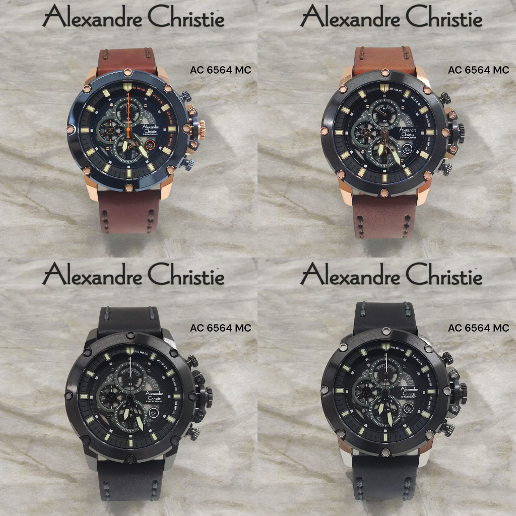 Jam Tangan Pria Alexander Christie AC6564 AC 6564 Kulit Garansi Resmi