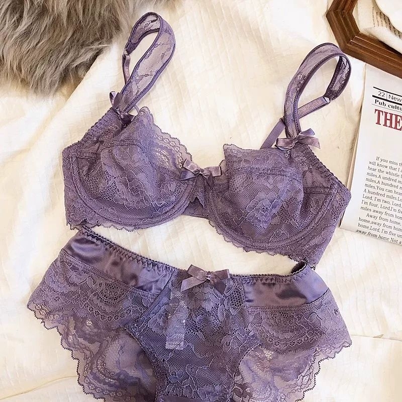 PENAWARAN TERBATAS Kimberly Bra Set Setelan BH Kawat Celana Dalam CD Lace Renda Sexy Transparan