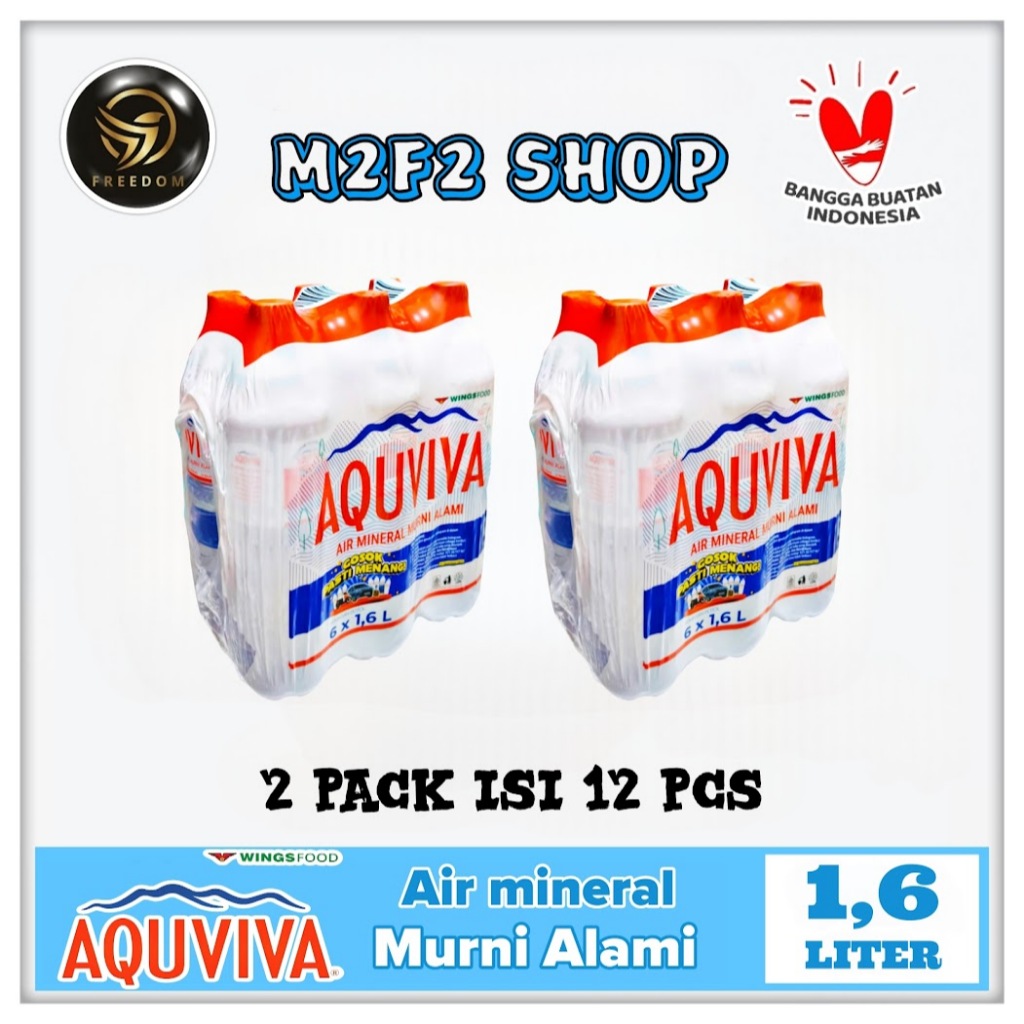 

Air Mineral AQUVIVA Botol Besar Plastik Pet - 1600 ml | 1,6 liter (Kemasan 2 Pack)