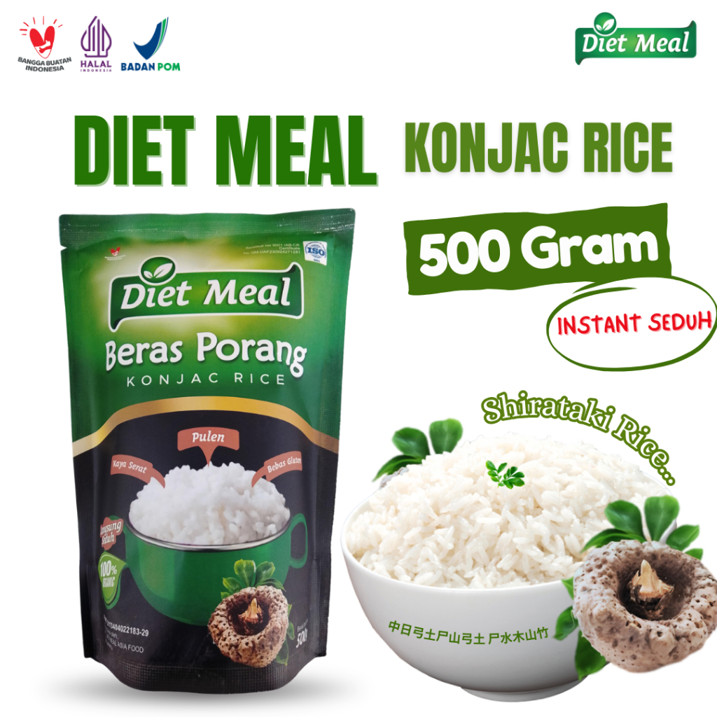 

BERAS PORANG DIETMEAL GRADE A 500gr STANDART ISO9001