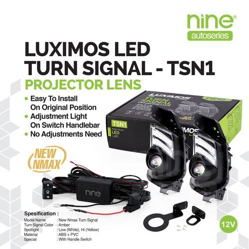 Lampu led Sein Projector Lens DRL Alis Bonus Saklar NMAX NEW LED TSN1 NINE AUTOSERIES