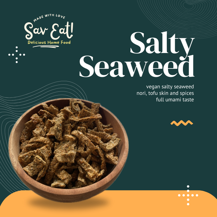 

Sav Eat - Camilan Rumput Laut Asin Gurih (90gr) - Vegan, Vegetarian, Snack, Seaweed