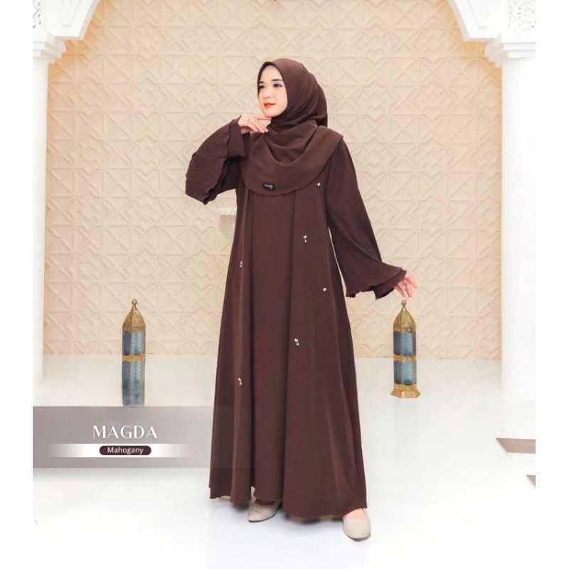 Gamis Abaya Mahogany Busui Payet Terbaru Fashion Muslim Perempuan