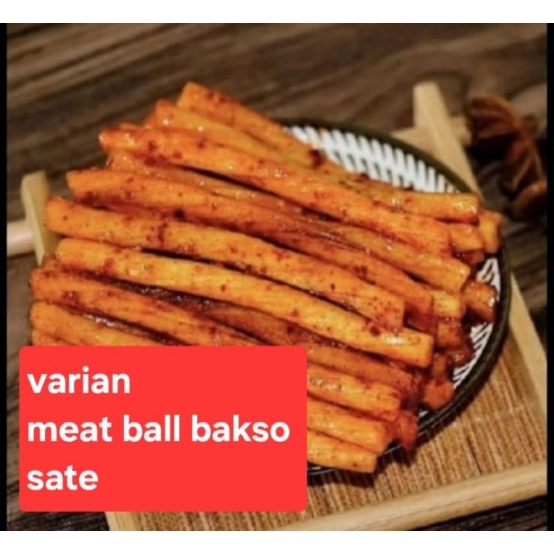 

HALAL Snack Pedas Meat Ball Bakso dan Sate Vegetarian Gluten Premium yang dibungkus dengan rempah-rempah untuk rasa pedas