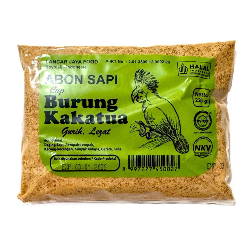 

Burung Kakatua Abon Sapi 225g