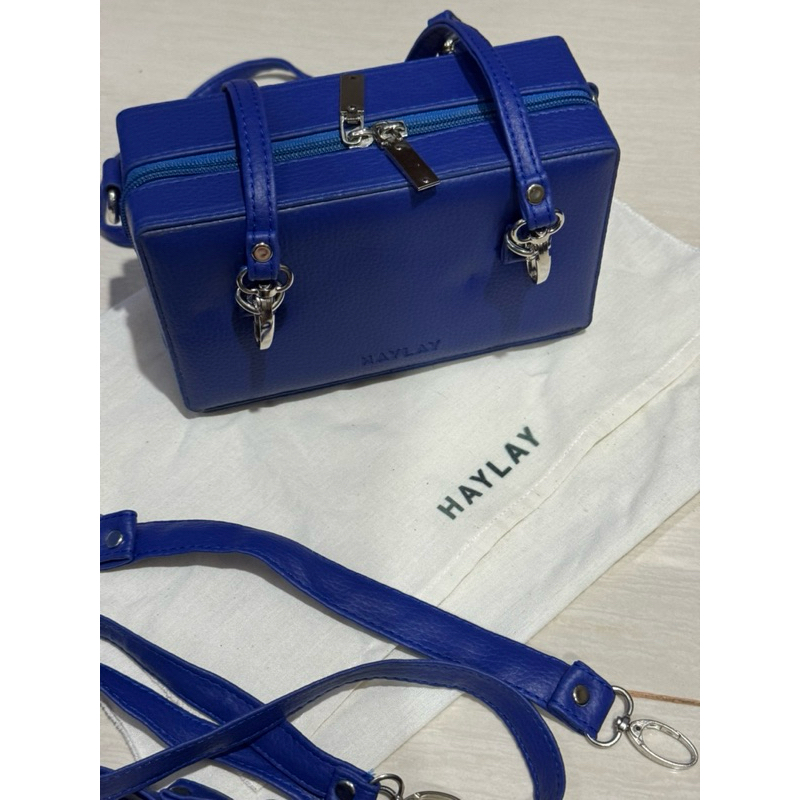 [BACA DESKRIPSI] - PRELOVED TAS BAG HAYLAY STUDIO HAYLAYSTUDIO LUCCA MINIS BAG BIRU ELEKTRIK BLUE EL