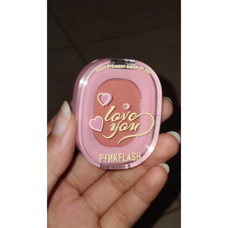 Blush on pink flash