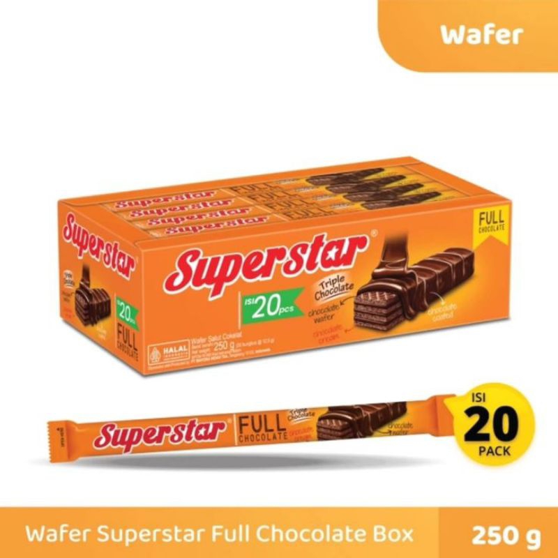 

Superstar Triple Chocolate Full Chocolate | isi 20pcs