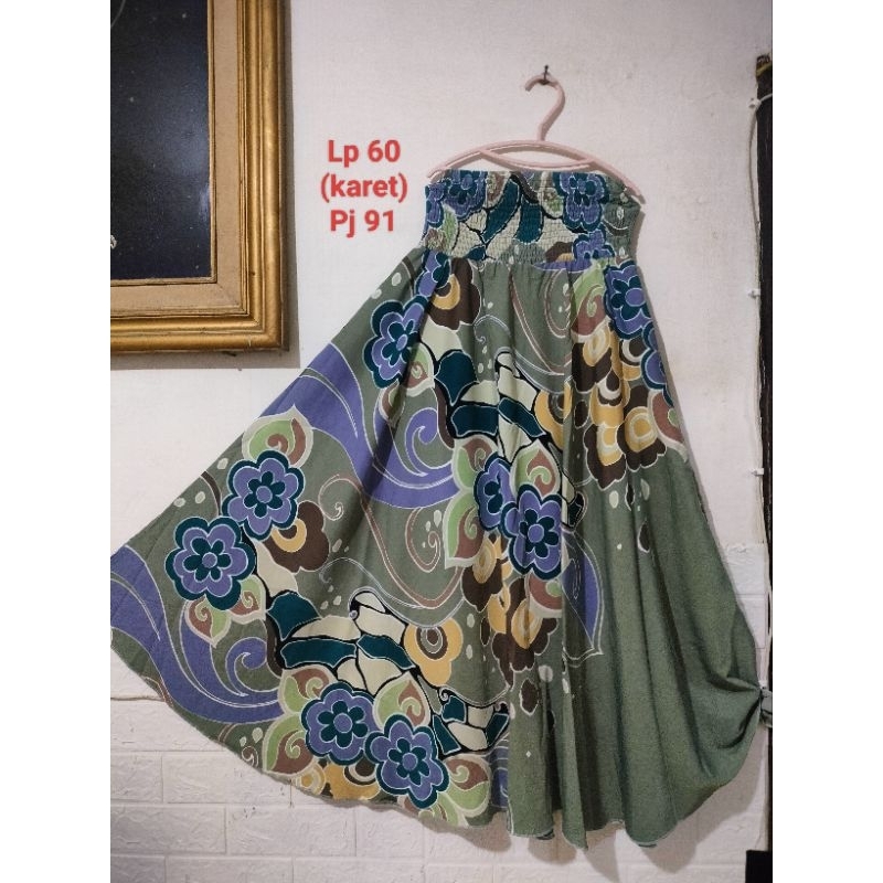 Koleksi Rok Batik ( hijau bunga, hijau batik, merah, ungu )