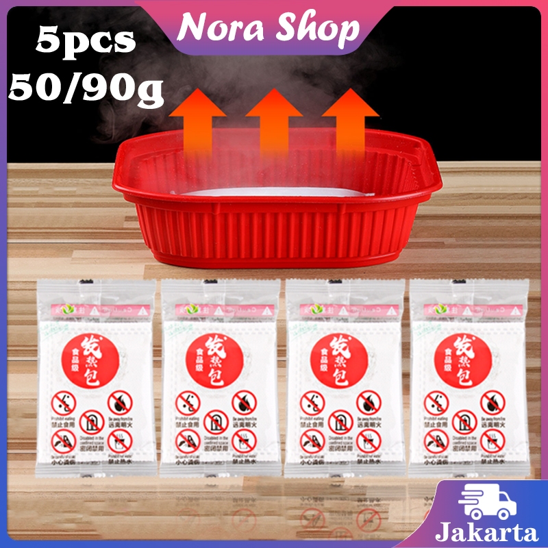 Kantong Pemanas Ransum Sekali Pakai / Isi 5 Lameless Heating Pack / Self Heating Bag