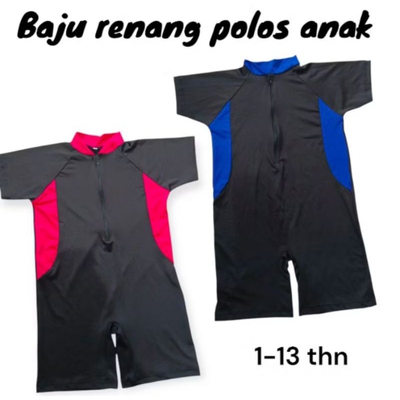 Adwadns_shop Baju Renang Polos Anak Laki Laki Perempuan 2-13 tahun