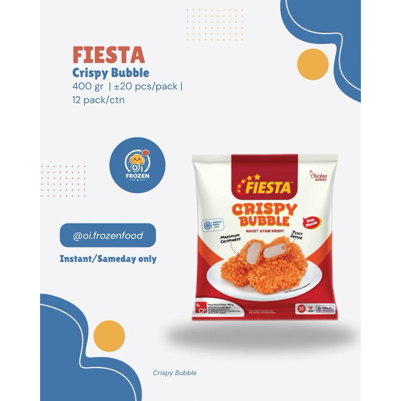 

Fiesta Chicken Nugget Crispy Bubble 400gr