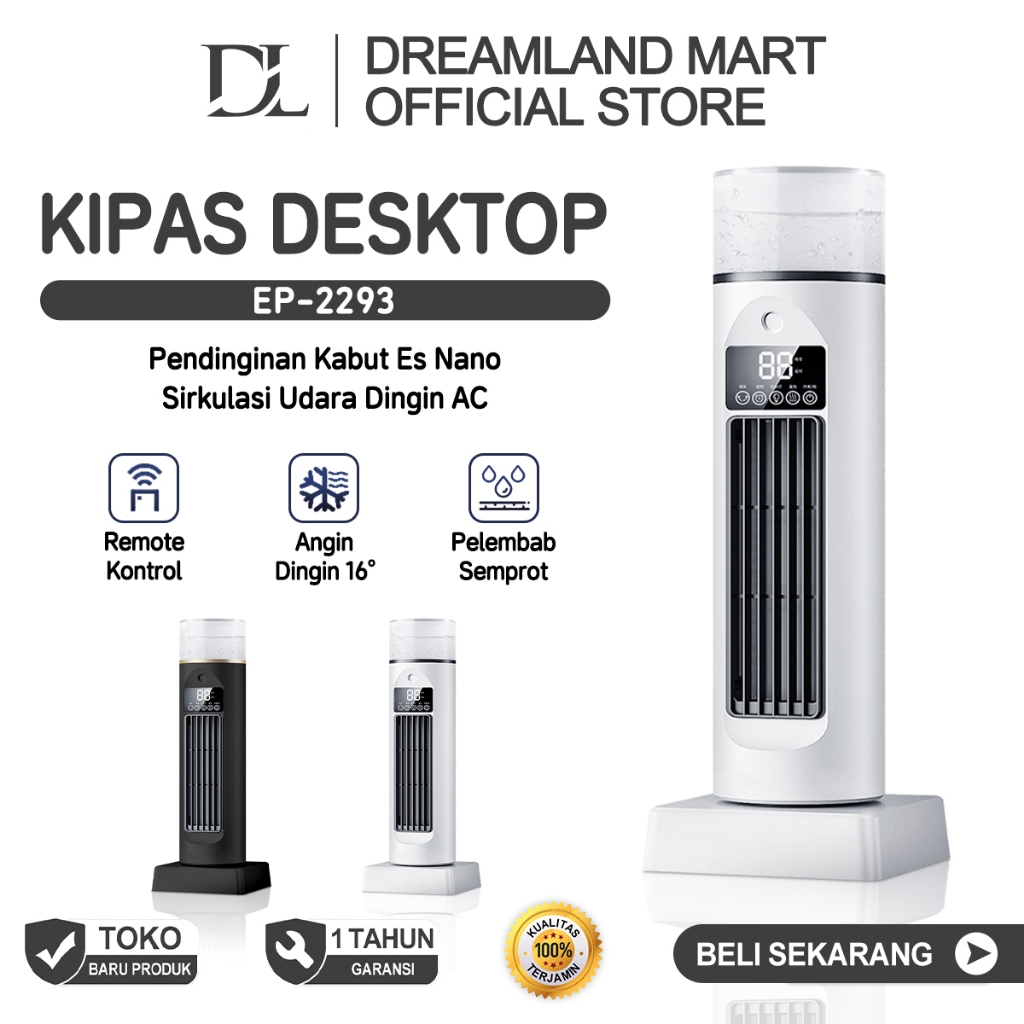 DL AC Bisa ditambah es batu KIPAS Angin PENDINGIN MINI AC PORTABLE AIR COOLER MOBIL DAN RUANGAN