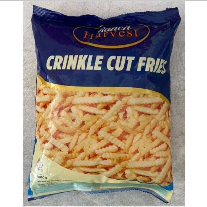 

RANCH HARVEST CRINCKLE CUT 1KG X 1, KENTANG BEKU TEBAL PERPACK
