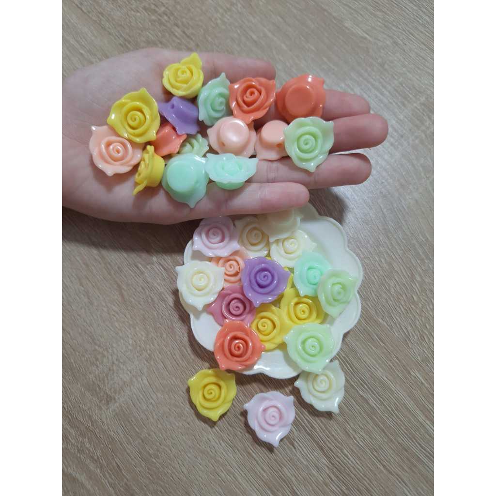 MOTE MANIK MAWAR DOFF 3 DAUN / MANIK-MANIK BUNGA MAWAR (15GR)