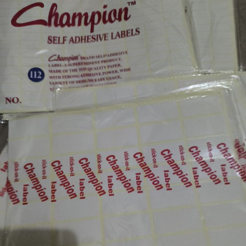 

Label/Stiker harga/Label nama barang/ Label Champhion