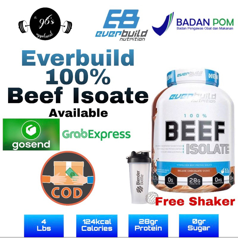 Everbuild Beef Isolate 4lbs 100% Hydrolyzed Beef Protein Isolate BPOM