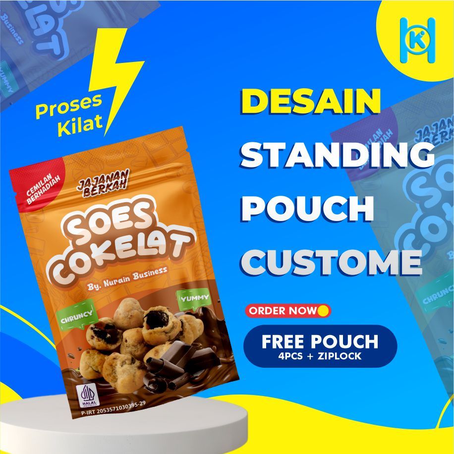 (FREE KEMASAN) JASA DESAIN KEMASAN STANDINGPOUCH