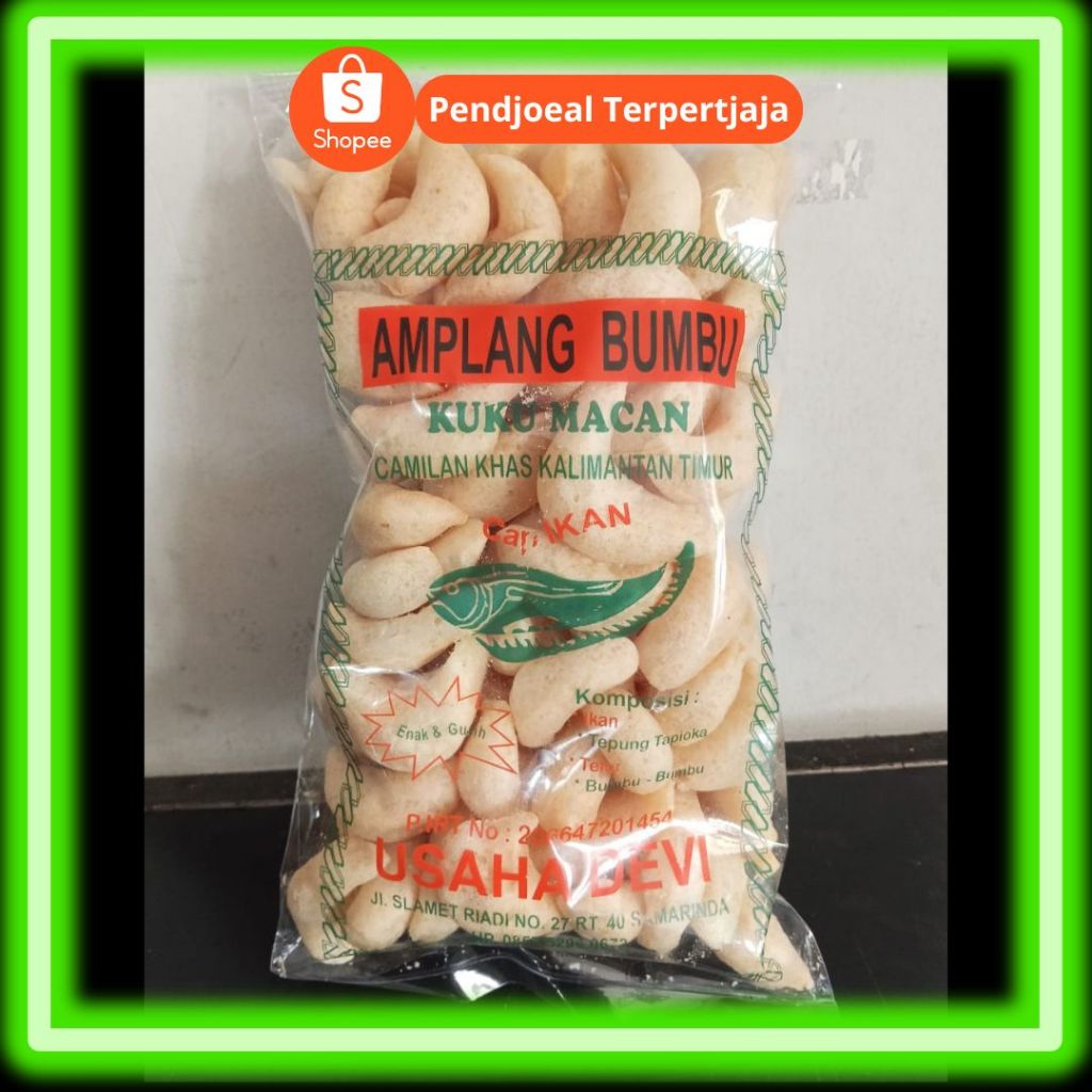 

Amplang Bumbu Usaha Devi Kuku Macan Cap Ikan Kemasan Besar
