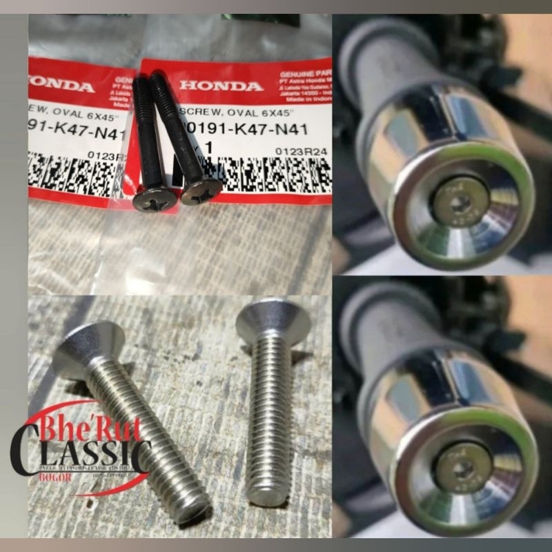 Baut Jalu Stang Stir Honda PCX PCX HYBRID ADV Vario 125 Esp Supra GTR 2 Pcs