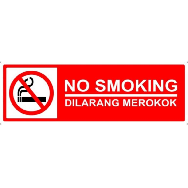 

NO SMOKING 30x10cm Akrilik UV Print Double Tape
