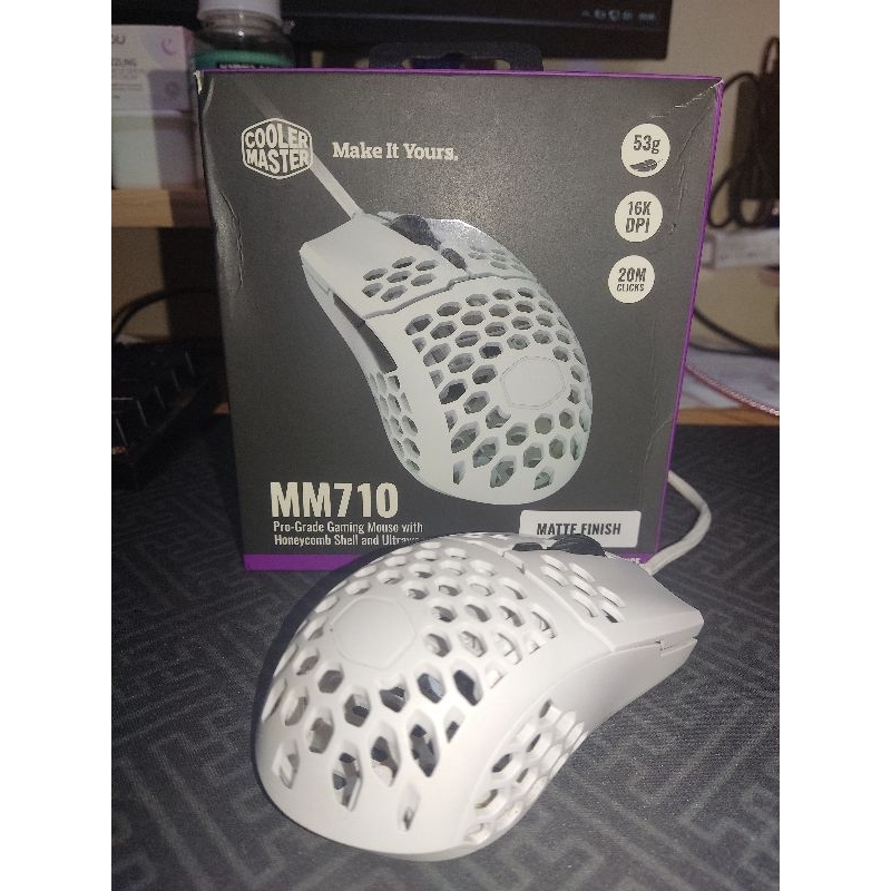 Mouse Gaming Cooler Master MM710 White Matte ORIGINAL