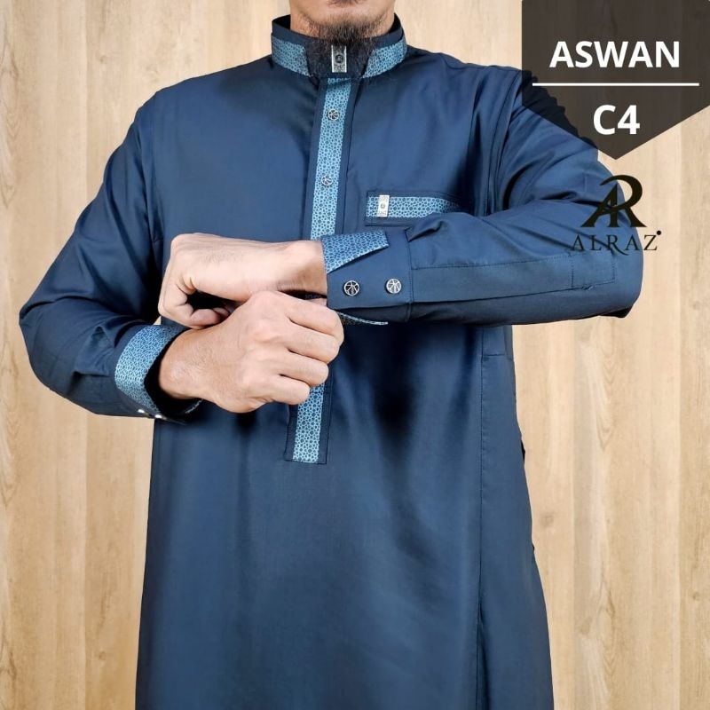 AlRAZ-Jubah Bordir Full Cuff Aswan