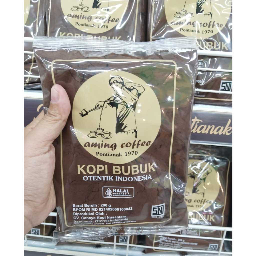 

Kopi Bubuk Robusta / Aming Coffe / Kopi Khas Pontianak / Kopi Aming Asli Pontianak