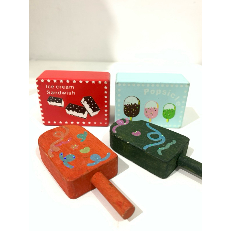 Es Krim Kayu Isian Kulkas Mainan atau Mainan Supermarket [PRELOVED]