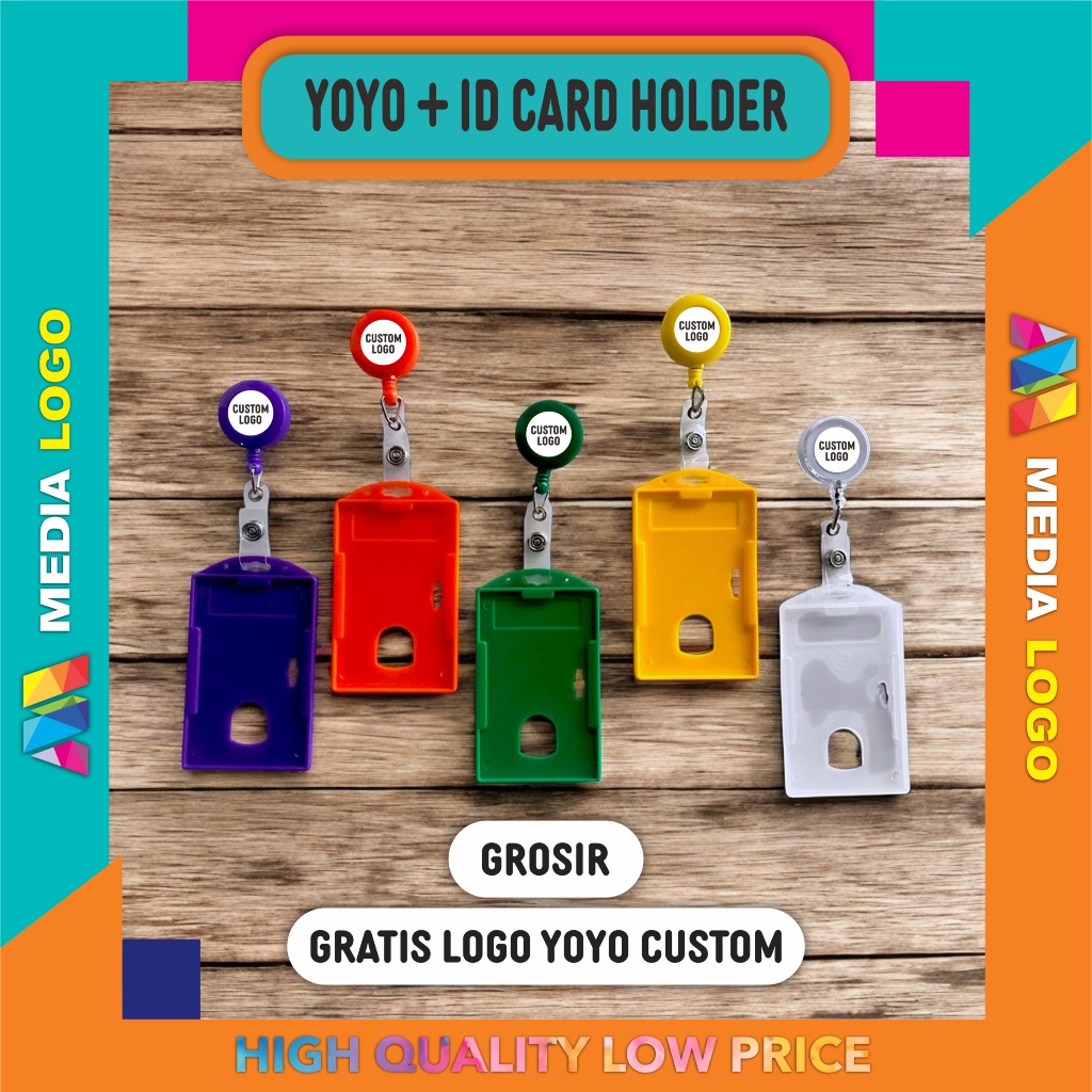 

[ GROSIR ] YOYO ID CARD + CARD HOLDER GRATIS LOGO SENDIRI (PAKET MURAH&LENGKAP)