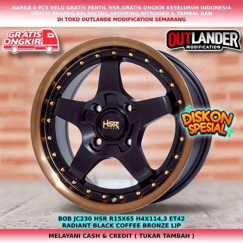 velg racing r15/pcd 4x114,3, velg mobil Atoz, Elantra Panther Visto Futura dll velg hsr bob r15