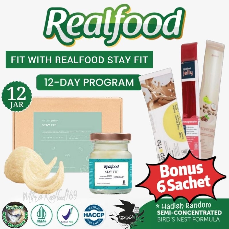 

Realfood Stay Fit 12 Jar Free 6 Sct Jelly / Coffee / Realmeals ( Minuman Sarang Burung Walet )