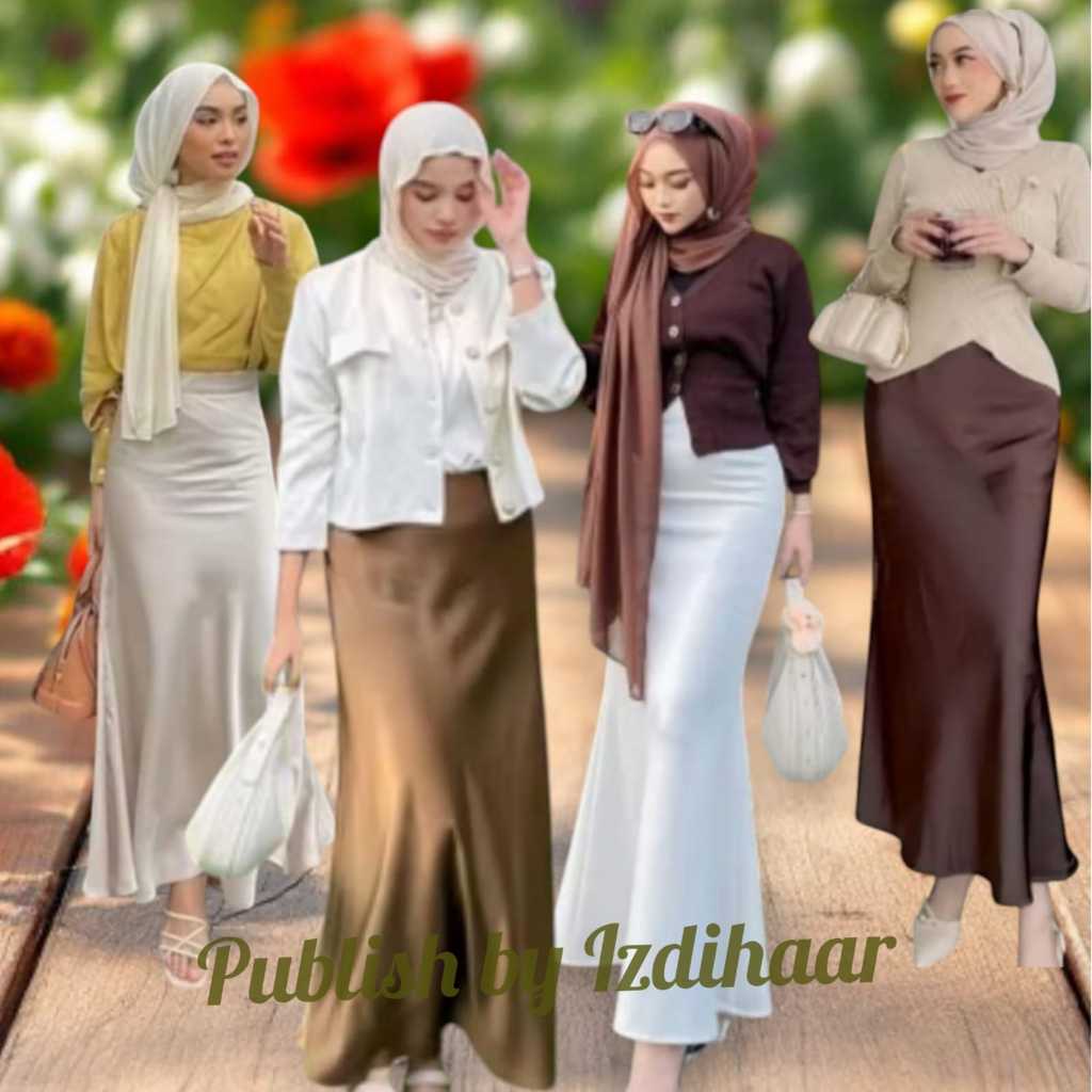 Rok Satin Silk Premium - Rok - Rok Satin Long Skirt - Rok Satin Panjang