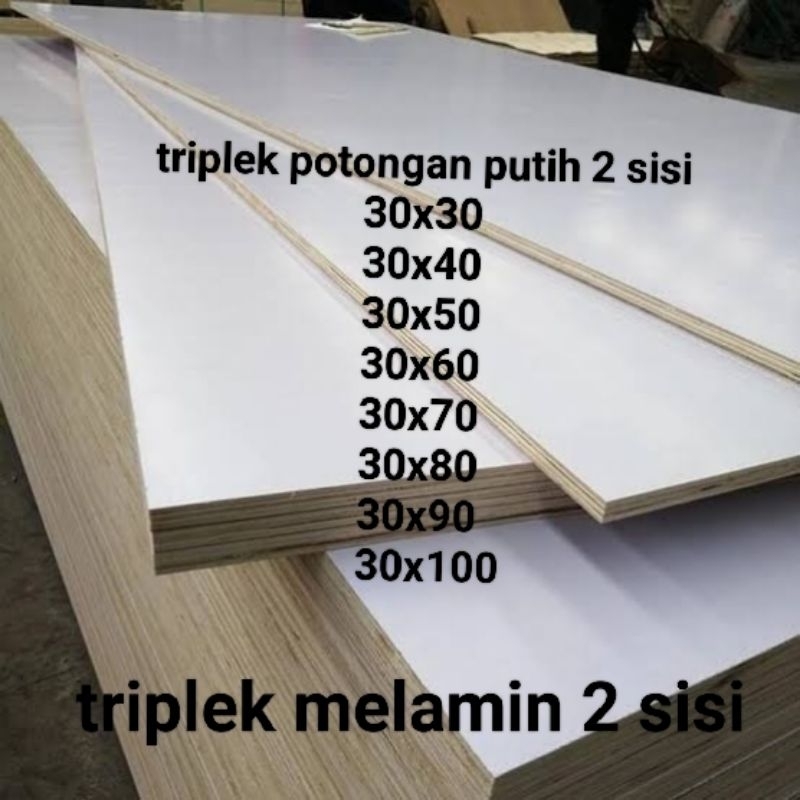 triplek melaminto 18mm putih dua sisi