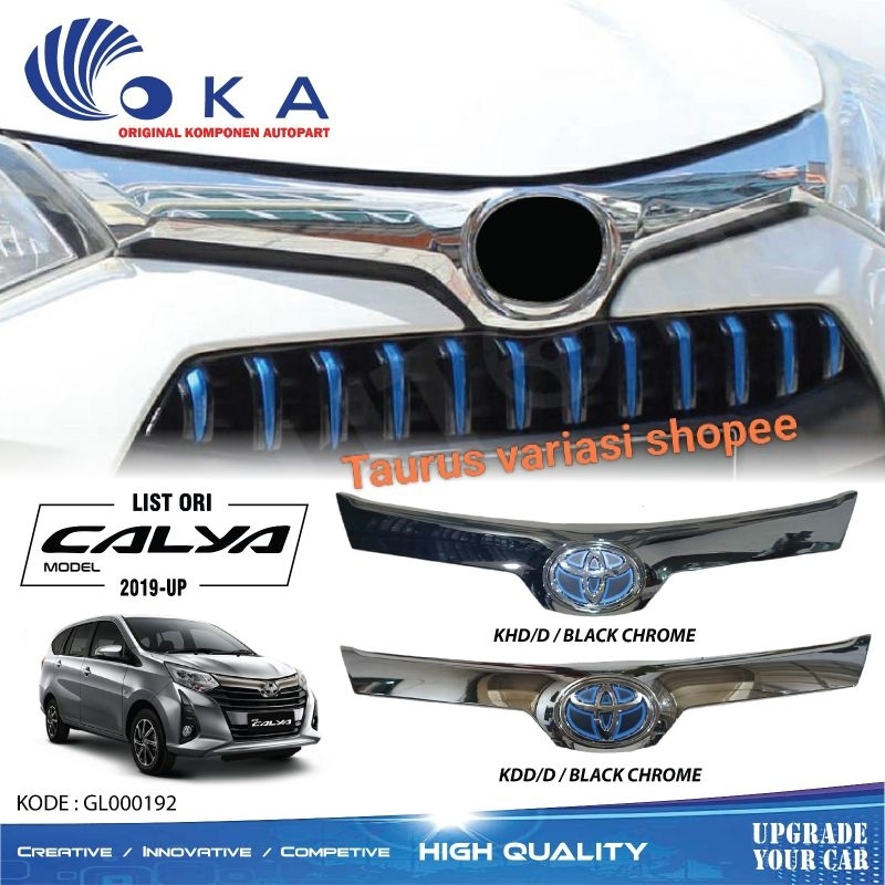 Hood Moulding/Lis List Grille Grill Model Ganti/Original/Baut Toyota Calya Facelift 2019 2020 2021 2