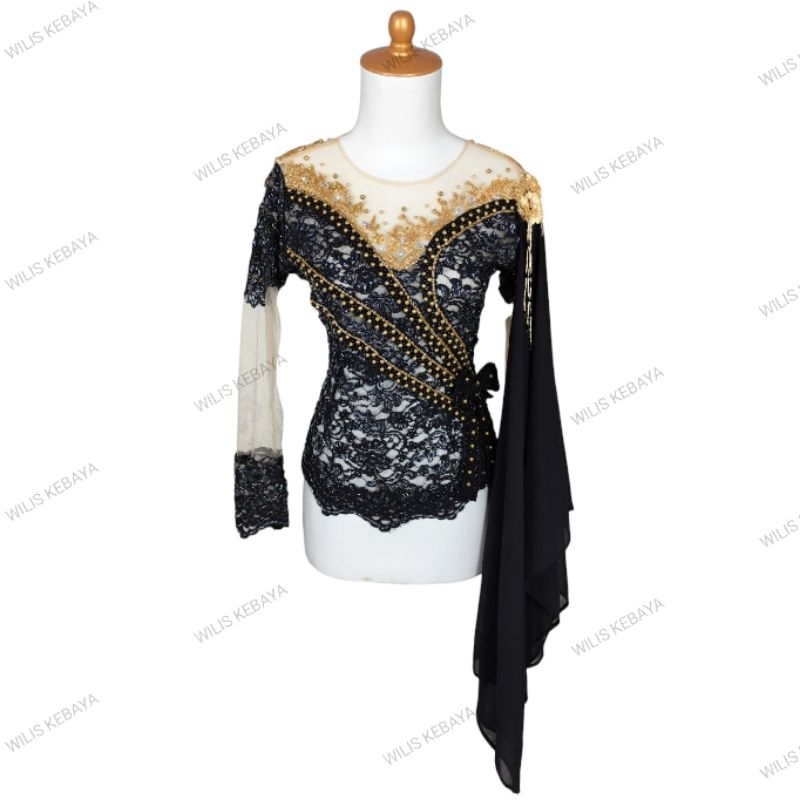 Kebaya Modern Payet Mutiara Hias Pita / Kebaya Sinden