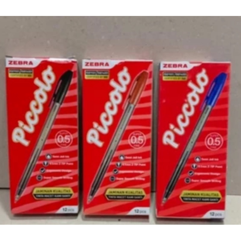 

PULPEN ZEBRA PICCOLO 0.5 MM & 0.7 MM PERPACK SET 12 PCS