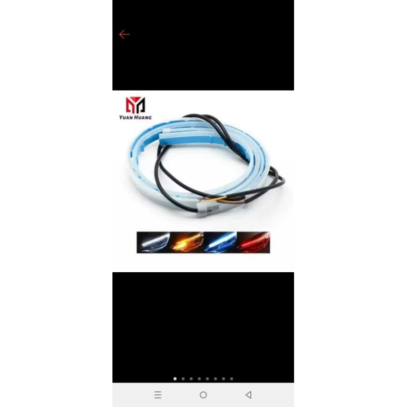 0Lampu LED Alis Drl Running Flexible Mobil Motor Welcome Light Headlamp Sein warna ungu