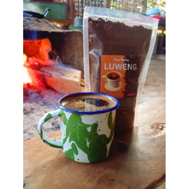 

Kopi Hitam Bubuk Sirsah Luweng Asli Enak Kemasan 150 gram