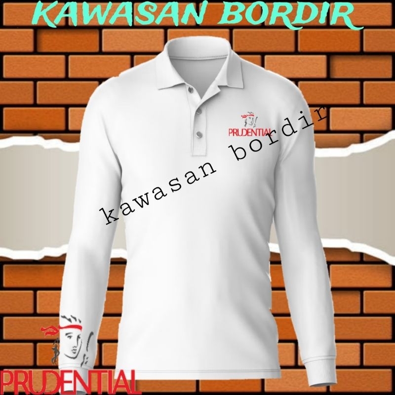 polo shirt Prudential kaos Prudential seragam Prudential baju Prudential full bordir..