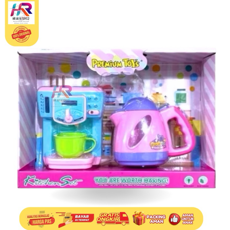 Kitchen Set Baterai / Mainan Mesin Kopi