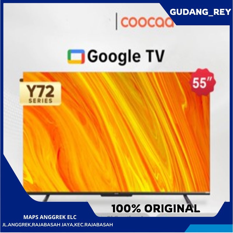 TV COOCAA Smart Google TV 55 Inch Smart LED TV - Netflix & Youtube - Dolby - WIFI - Flicker GARANSI 